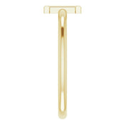 14K Yellow Initial I Ring