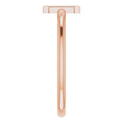 14K Rose Initial I Ring