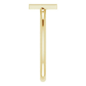 14K Yellow Initial W Ring