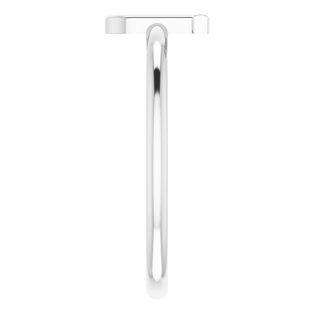 Platinum Initial J Ring