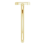 14K Yellow Initial J Ring