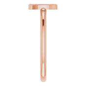 14K Rose Initial Q Ring