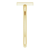 14K Yellow Initial H Ring