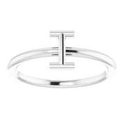Platinum Initial I Ring