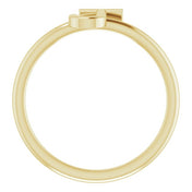 14K Yellow Initial J Ring
