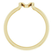 14K Yellow Initial M Ring