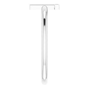 14K White Initial T Ring