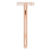 14K Rose Initial T Ring