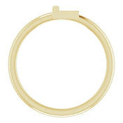14K Yellow Initial L Ring