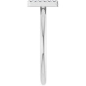 Sterling Silver .07 CTW Natural Diamond Initial M Ring