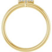 14K Yellow .04 CTW Natural Diamond Initial T Ring
