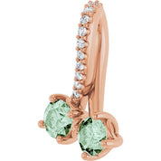 14K Rose Lab-Grown Alexandrite & .05 CTW Natural Diamond Pendant