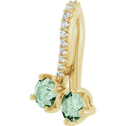 14K Yellow Lab-Grown Alexandrite & .05 CTW Natural Diamond Pendant
