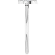 Platinum .06 CTW Natural Diamond Initial O Ring