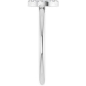 14K White .06 CTW Natural Diamond Initial O Ring