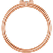 14K Rose .03 CTW Natural Diamond Initial Y Ring