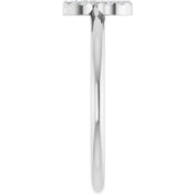 14K White .06 CTW Natural Diamond Initial R Ring