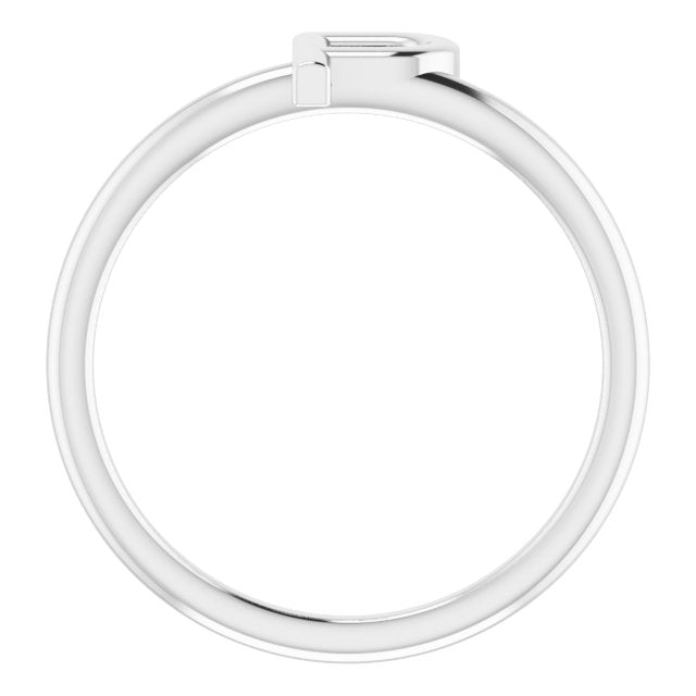 Platinum Initial P Ring