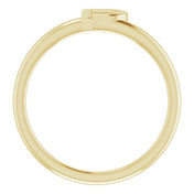 14K Yellow Initial P Ring