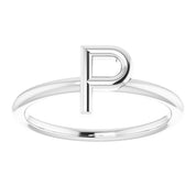 Platinum Initial P Ring
