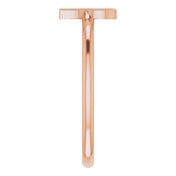 14K Rose Initial R Ring