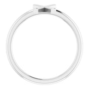 Platinum Initial X Ring
