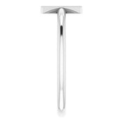 Sterling Silver Initial X Ring