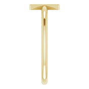 14K Yellow Initial X Ring