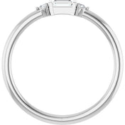 Platinum 1/8 CTW Natural Diamond Stackable Ring