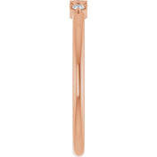 14K Rose 1/8 CTW Natural Diamond Stackable Ring