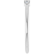 14K White 1/8 CTW Natural Diamond Stackable Ring