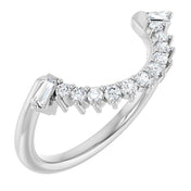 14K White 1/4 CTW Natural Diamond Matching Band