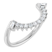 14K White 1/4 CTW Natural Diamond Matching Band