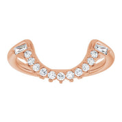 14K Rose 1/4 CTW Natural Diamond Matching Band