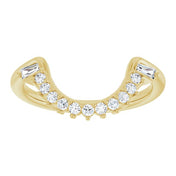 14K Yellow 1/4 CTW Natural Diamond Matching Band