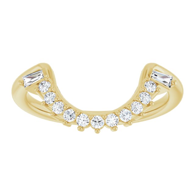 14K Yellow 1/4 CTW Natural Diamond Matching Band