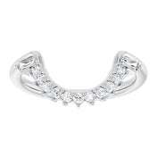 14K White 1/4 CTW Natural Diamond Matching Band