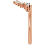 14K Rose 1/4 CTW Natural Diamond Matching Band