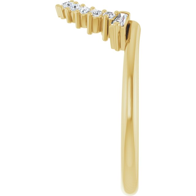 14K Yellow 1/4 CTW Natural Diamond Matching Band