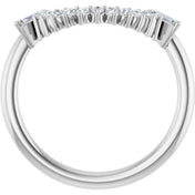 14K White 1/4 CTW Natural Diamond Matching Band