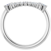 Platinum 1/4 CTW Natural Diamond Matching Band