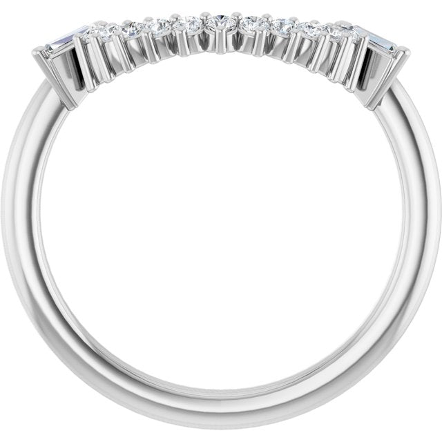 Platinum 1/4 CTW Natural Diamond Matching Band