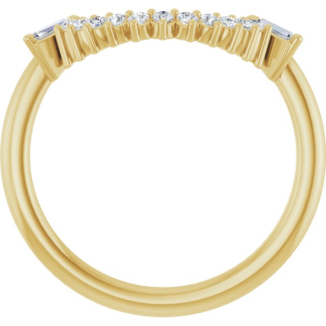 14K Yellow 1/4 CTW Natural Diamond Matching Band