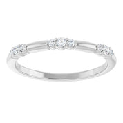 Sterling Silver 1/8 CTW  Natural Diamond Stackable Ring