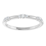 14K White 1/8 CTW Lab-Grown Diamond Stackable Ring