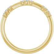 14K Yellow 1/8 CTW  Natural Diamond Stackable Ring