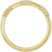14K Yellow 1/8 CTW  Natural Diamond Stackable Ring