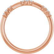 14K Rose 1/8 CTW  Natural Diamond Stackable Ring