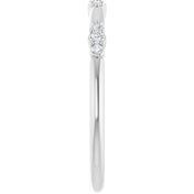 14K White 1/8 CTW  Natural Diamond Stackable Ring