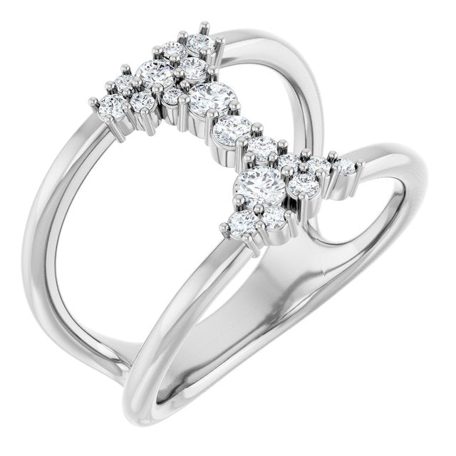 3 CTW Lab-Grown Diamond Negative Space Ring